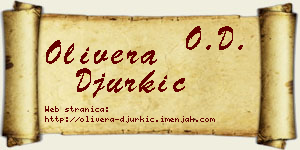 Olivera Đurkić vizit kartica